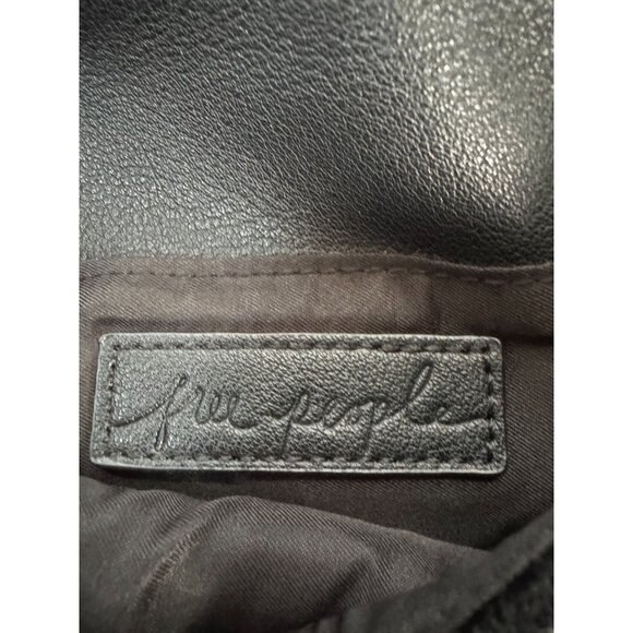 Faux Fur Zip Clutch Bag By Free People Black 8" x 5.5" - Picture 10 of 16